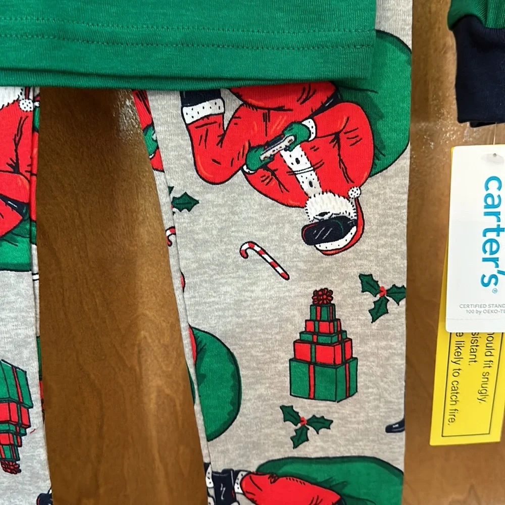 GAME ON SANTA 2 piece pajama set